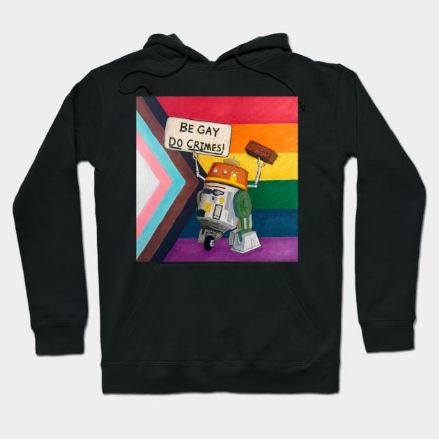 Antifa Pride Robot Hoodie by Galielashop